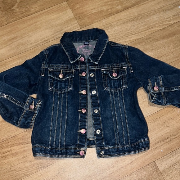 GAP Other - Girls size 5 GAP jean jacket with pink snap buttons